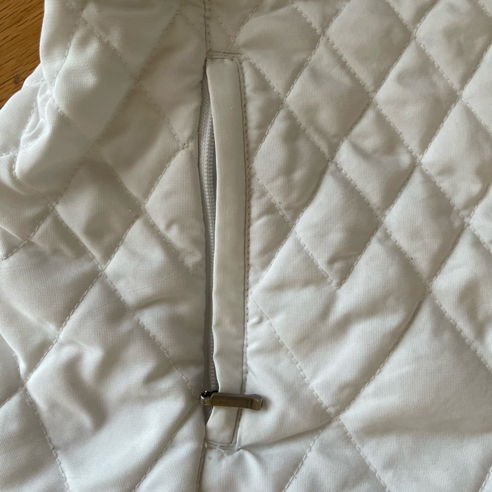 Coldwater Creek Quilted White Sleeveless Vest - Picture 5 of 7